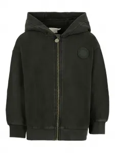 Худи на молнии с нашивкой-логотипом Stella Mccartney Kids, черный