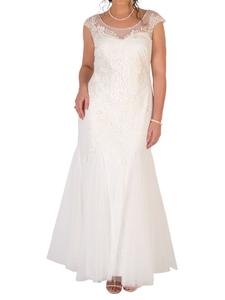 Свадебное платье Chesca Godet из тюля, цвет слоновой кости