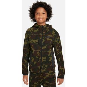 Флисовая кофта Kapuzensweat Tech с камуфляжным принтом и молнией на всю длину Nike, мультиколор