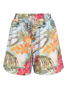 Шорты Cannes с кулиской и цветочным принтом Lygia & Nanny, белый