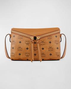 Сумка через плечо Visetos из искусственной кожи на молнии MCM, цвет Cognac