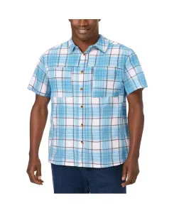 Мужская производительная рубашка с коротким рукавом и двумя карманами KingSize, мультиколор