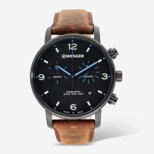 Часы Wenger Swiss Army мужские 01.1743.112 Urban Metropolitan Chronograph с черным циферблатом 44 мм