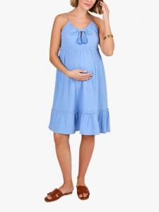 Хлопок спагетти ремень платье для беременных JoJo Maman Bébé, синий