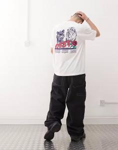 Футболка Obey unite с графическим логотипом и принтом на спине в пигментном винтажном белом цвете