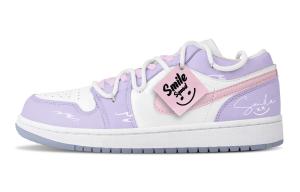 Jordan Баскетбольные кроссовки Air 1 Vintage, женские, низкие, фиолетовые/белые/розовые