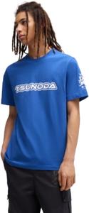 Футболка HUGO Mens Tsunoda Graphic F1 2025 Racing Bull Fan, Bright Blue