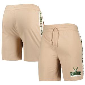 Мужские шорты в полоску Concepts Sport Tan Milwaukee Bucks Team