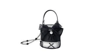 MLB Кожаная сумка-ведро Unisex Black/Pink/Millennial Denim