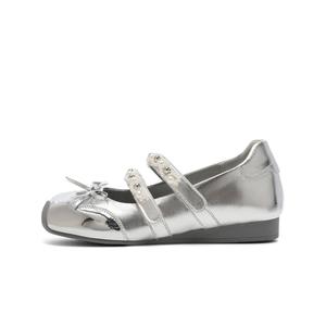 Туфли Мэри Джейн женские серебристые EBLAN, Silver