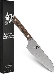 Shun Kanso Santoku 5,5 Zoll, кухонный нож с вогнутой заточкой, для средних задач, удобная рукоятка