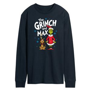 Мужская футболка с длинными рукавами Dr. Seuss The Grinch and Max Licensed Character