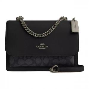 COACH Сумка через плечо Klare Coated Canvas, женская черная