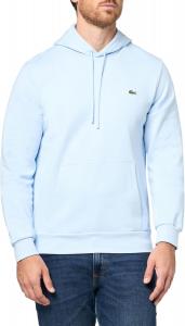 Lacoste мужская худи из неворсового флиса, Light Blue