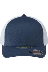 Кепка дальнобойщика Flexfit Unipanel, цвет melange navy/ white