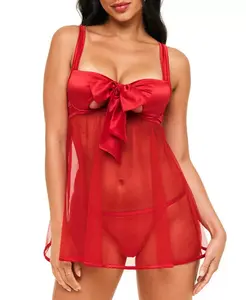 Женский комплект белья Bessima Babydoll & G-String Adore Me, красный