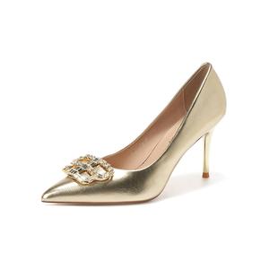 Женские туфли на тонком каблуке и высоком каблуке Zomila, Gold