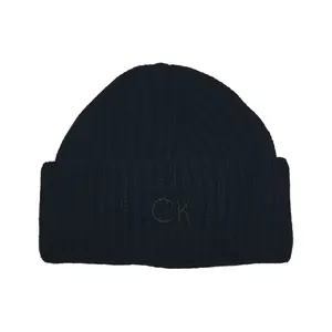 Приподнятая шапка с добавлением шерсти и кашемира. Calvin Klein, синий