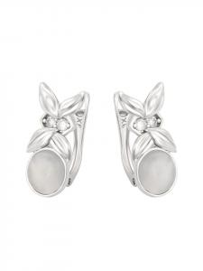 Faina Женские серьги-кольца из серебра