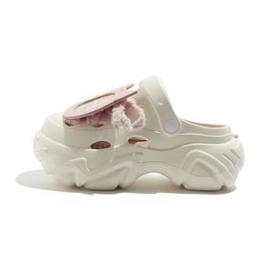 BEIER Клоги женские белые с бейджем, цвет White A Badge