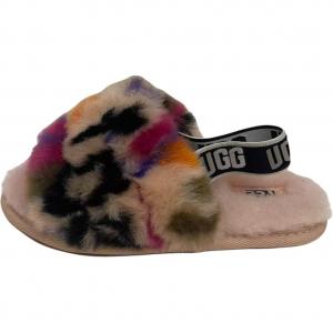 UGG Детские уличные тапочки FLUFF YEAH для детей от 3 до 7 лет, розовые