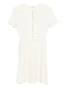 Платье мини с фестонами Sandro, бежевый