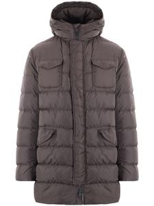Herno стеганое пальто с капюшоном, серый