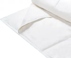 Одеяло BELIANI белое, из хлопка Japara, с утиным пухом и перьями, 200 x 200 см, тихое, дышащее, легкое, подходит для спальни, где можно спать круглый год Beliani