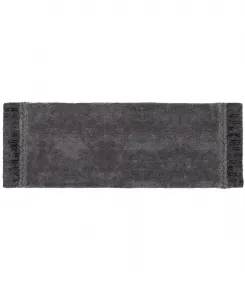 Плетеный коврик для ванной с медальонами, выполненный в технике цветовых блоков, 61 x 152 см Avanti, оловянный