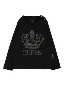 Футболка королевы с короной John Richmond Junior, черный