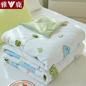 Yalu Одеяло летнее тонкое 110х150 см, ткань с эффектом охлаждения, машинная стирка, Dinosaur Park