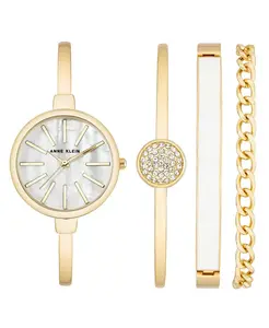 Женские модные часы-браслеты с позолотой, 41 мм, набор из 4 штук Anne Klein