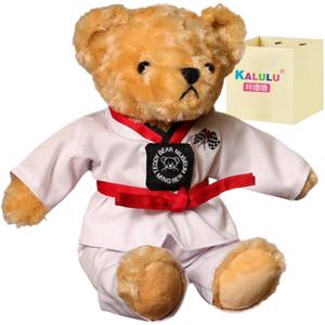 Плюшевая игрушка Taekwondo Bear, плюшевая кукла, высота 25 см Click, красный