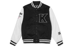 Kappa Пуховик с бейсбольным воротником и полосками, Black-990