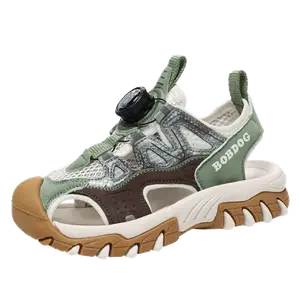 Детские сандалии с противоскользящей подошвой и износостойкими подошвами для детей от 3 до 7 лет BOBDOG, зеленый