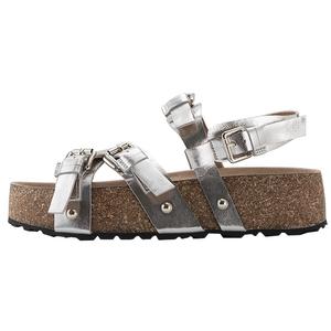 Wonderful couple Серебряные римские сандалии для женщин, цвет Silver