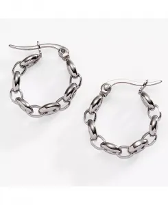 Серьги-Кольца из цепочки «Холодное сердце» Alex And Ani, silver