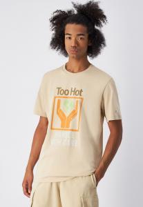 Футболка с принтом Champion, светло-коричневый