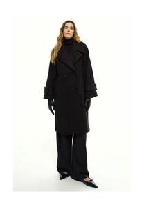 Женское пальто Silvana, полупальто с воротником с лацканами и 4 черными пуговицами RICANO, черный