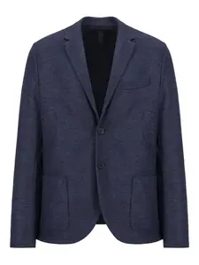 Шерстяной однобортный пиджак Harris Wharf London, синий