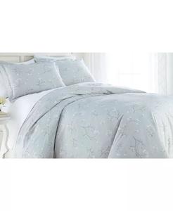 Двусторонний хлопковый пододеяльник из трех предметов Forget Me Not Southshore Fine Linens, серый