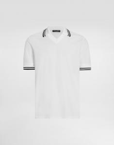 Поло из пике Dolce & Gabbana, белый