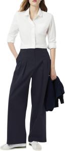 Lacoste женские широкие брюки с эффектом стретч, Midnight Navy