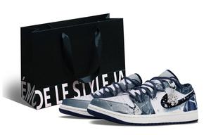 Jordan Air 1 Retrospective устойчивые к истиранию низкие кеды в винтажном стиле мужские ink blue