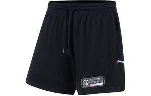 Шорты баскетбольные LiNing черные с разноцветным градиентным принтом