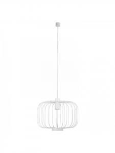 Подвесной светильник-решетка Rooms L прямого и отраженного света Ø 48 см белого цвета s.LUCE