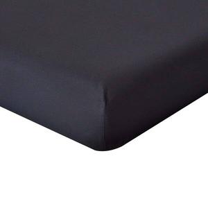 Простынь на подгонке Homescapes Fadendichte 200, 180x1x200 см, черный