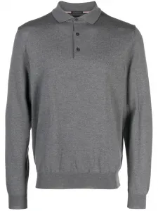 Рубашка поло с вышитым логотипом Boss, серый