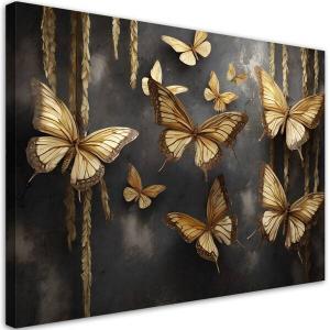 Картина арт-принт KUNSTLOFT Twilight Flutter 1, золотой