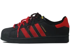 Adidas Originals SUPERSTAR нескользящие низкие скейтерские туфли унисекс черно-красные